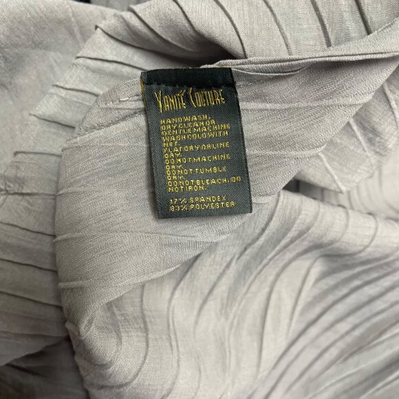 Vannie Couture Women’s Grey Ombre Pleated Midi Dress Stretch One Size Fits Most - Picture 5 of 6